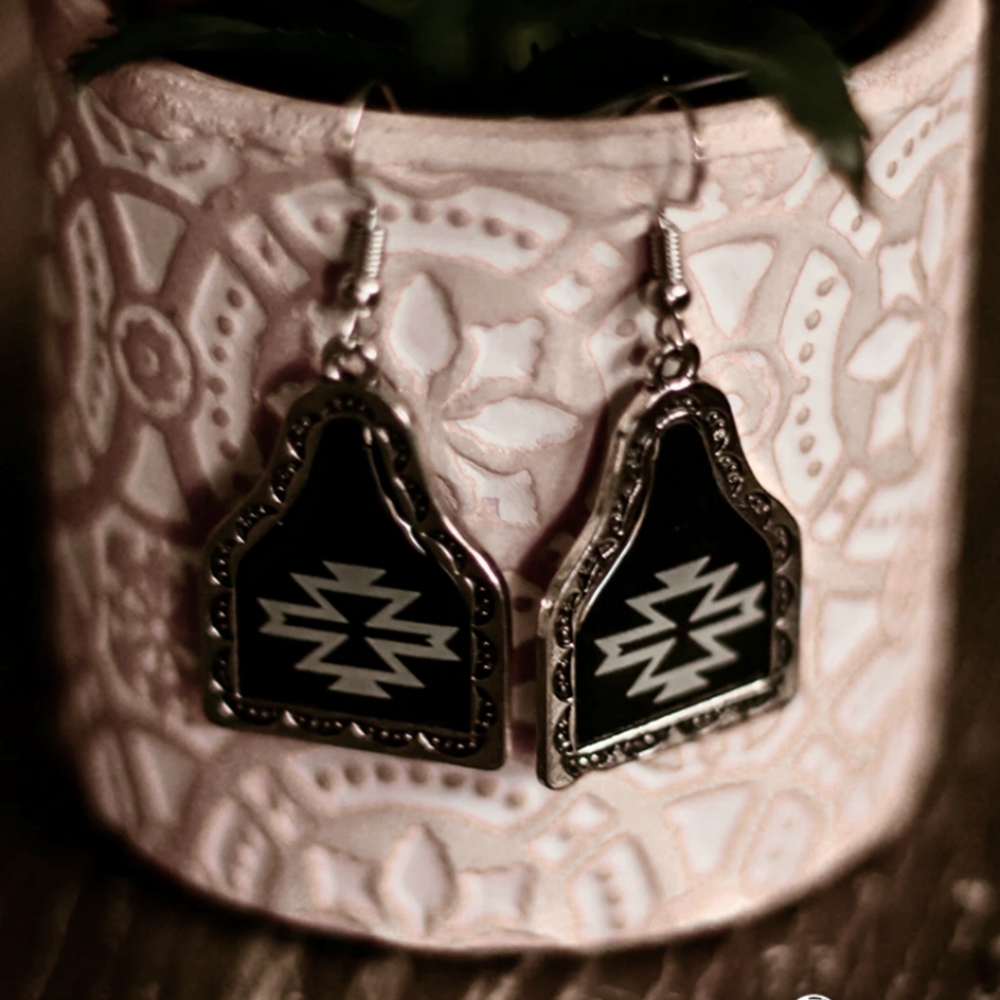 Crow Kreek Tag Earrings By Sterling Kreek